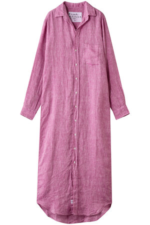 フランク＆アイリーン/Frank＆EileenのRORY イタリアンリネン パープル ロングシャツ(110400/110403)