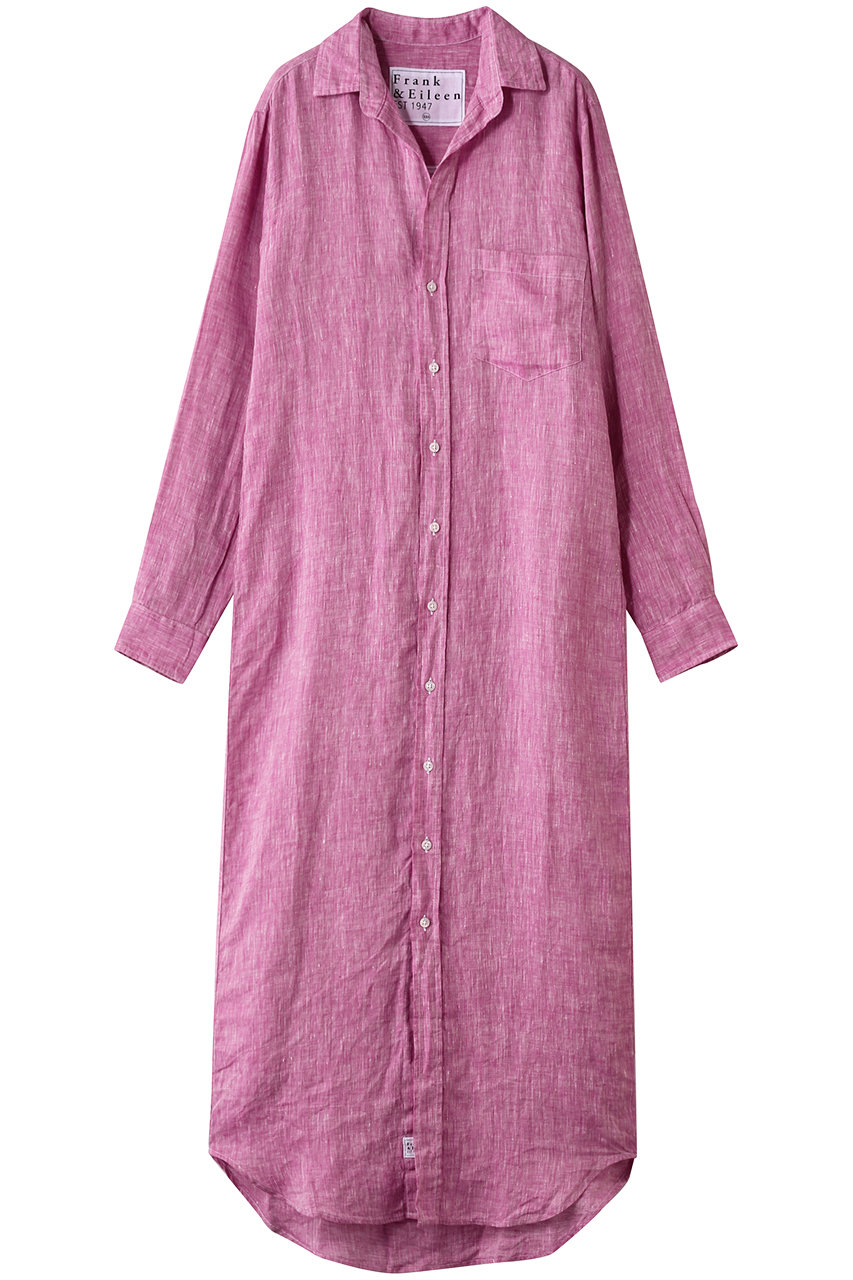 Frank&Eileen RORY イタリアンリネン パープル ロングシャツ (パープル, S) フランク&アイリーン ELLE SHOP Frank&Eileen RORY イタリアンリネン パープル ロングシャツ (パープル, S) フランク&アイリーン ELLE SHOP