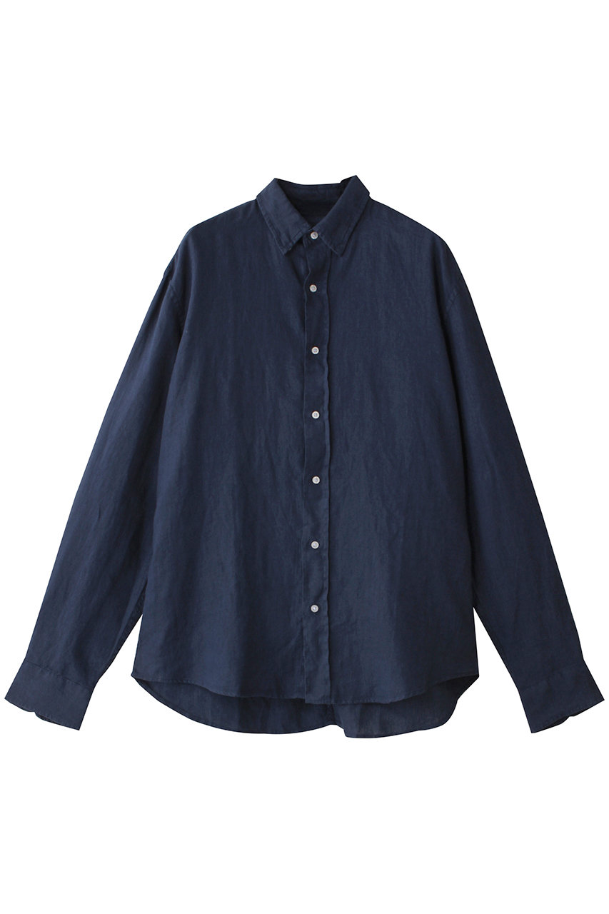 Frank&Eileen 【MEN】FINBAR ウォッシュドリネン カラーシャツ (ネイビー, M) フランク&アイリーン ELLE SHOP Frank&Eileen 【MEN】FINBAR ウォッシュドリネン カラーシャツ (ネイビー, M) フランク&アイリーン ELLE SHOP