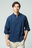 【MEN】FINBAR ウォッシュドリネン カラーシャツ