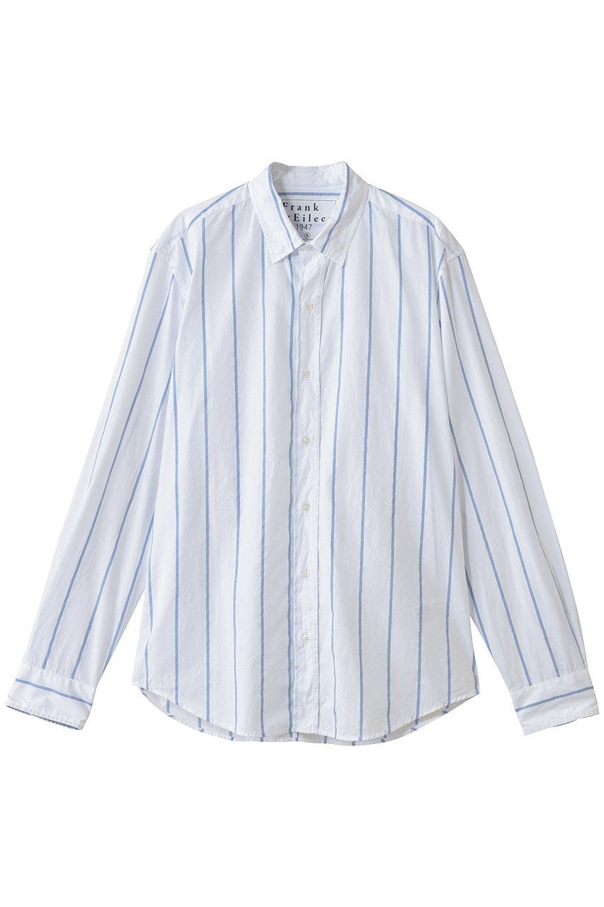 フランク＆アイリーン/Frank＆Eileenの【MEN】FINBAR イタリアンコットン ブルーストライプ シャツ(ホワイト/4220700011)