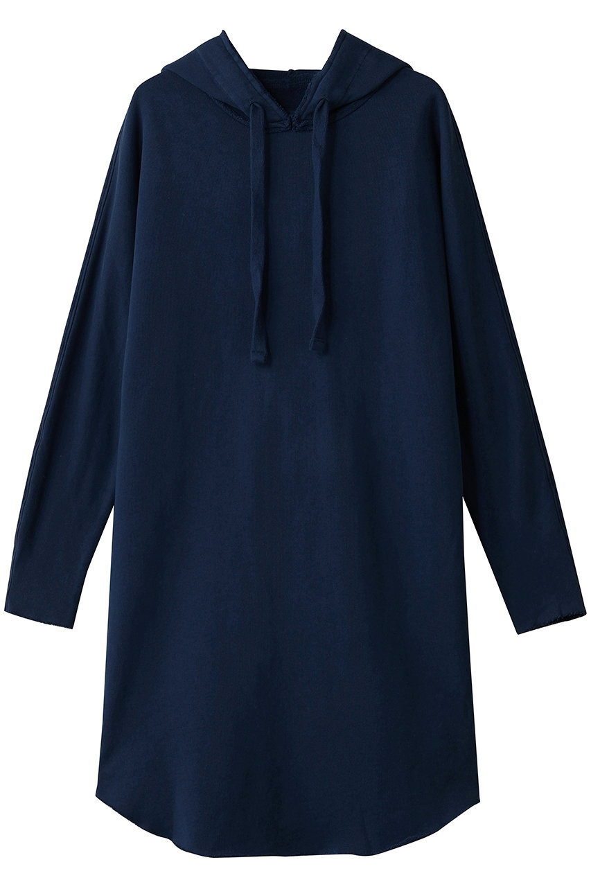 Frank＆Eileen MINI JAMES TRIPLE TERRY ショートフーデットスウェットワンピース (ダークネイビー, S) フランク＆アイリーン ELLE SHOP