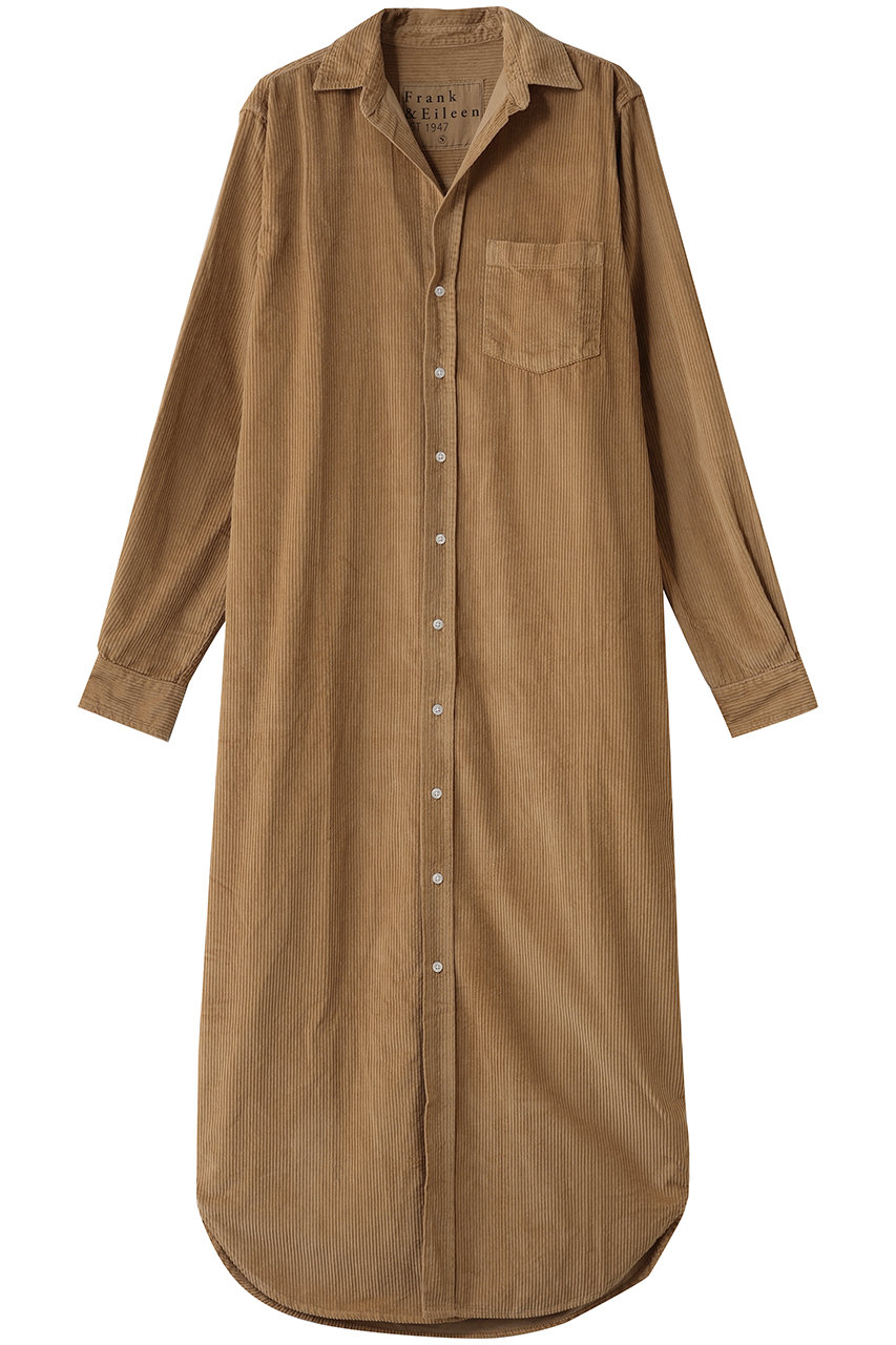 フランク＆アイリーン/Frank＆EileenのRORY イタリアンコーデュロイ ロングシャツ(キャメル/4210700243)