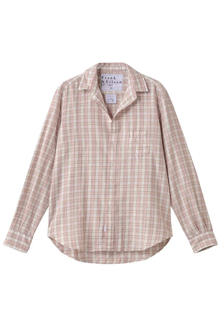 フランク＆アイリーン/Frank＆EileenのEILEEN イタリアンコットン ピンク チェック シャツ(ピンク/4210700299)