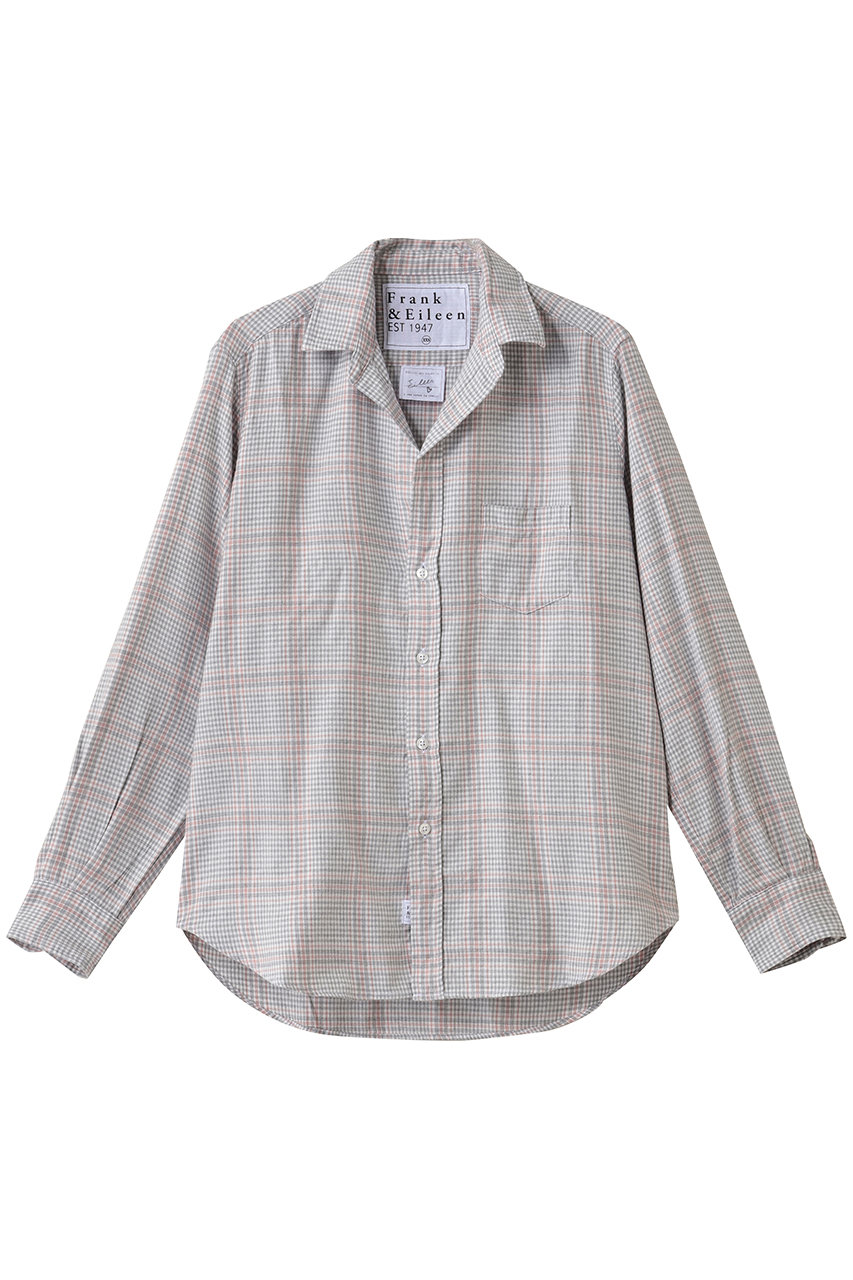 フランク＆アイリーン/Frank＆EileenのEILEEN イタリアンコットン グレー ギンガムチェック シャツ(グレー/4210700301)