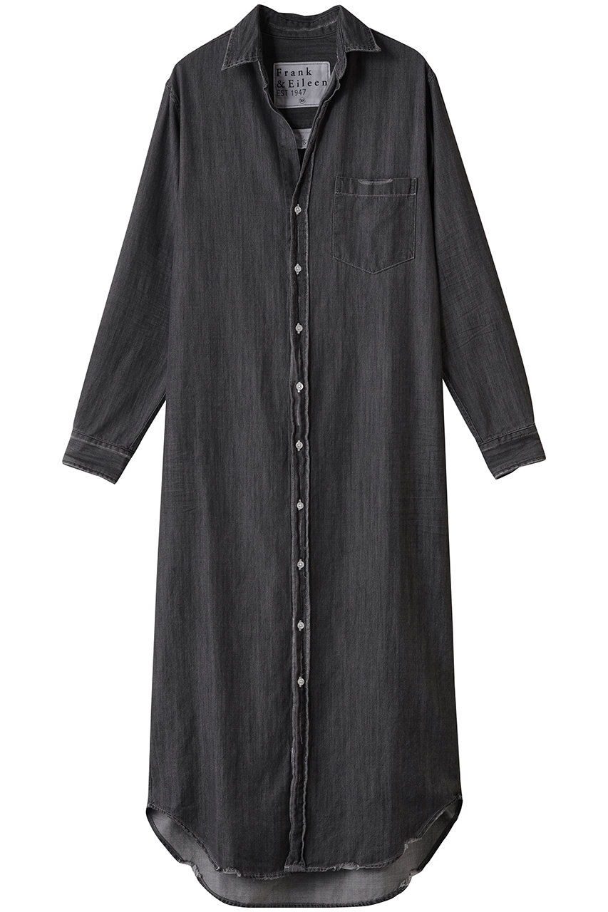Frank＆Eileen RORY イタリアンフェイマスデニム ロングシャツ (グレー, S) フランク＆アイリーン ELLE SHOP