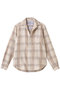 EILEEN イタリアンコットン ベージュチェック シャツ フランク＆アイリーン/Frank＆Eileen ベージュ