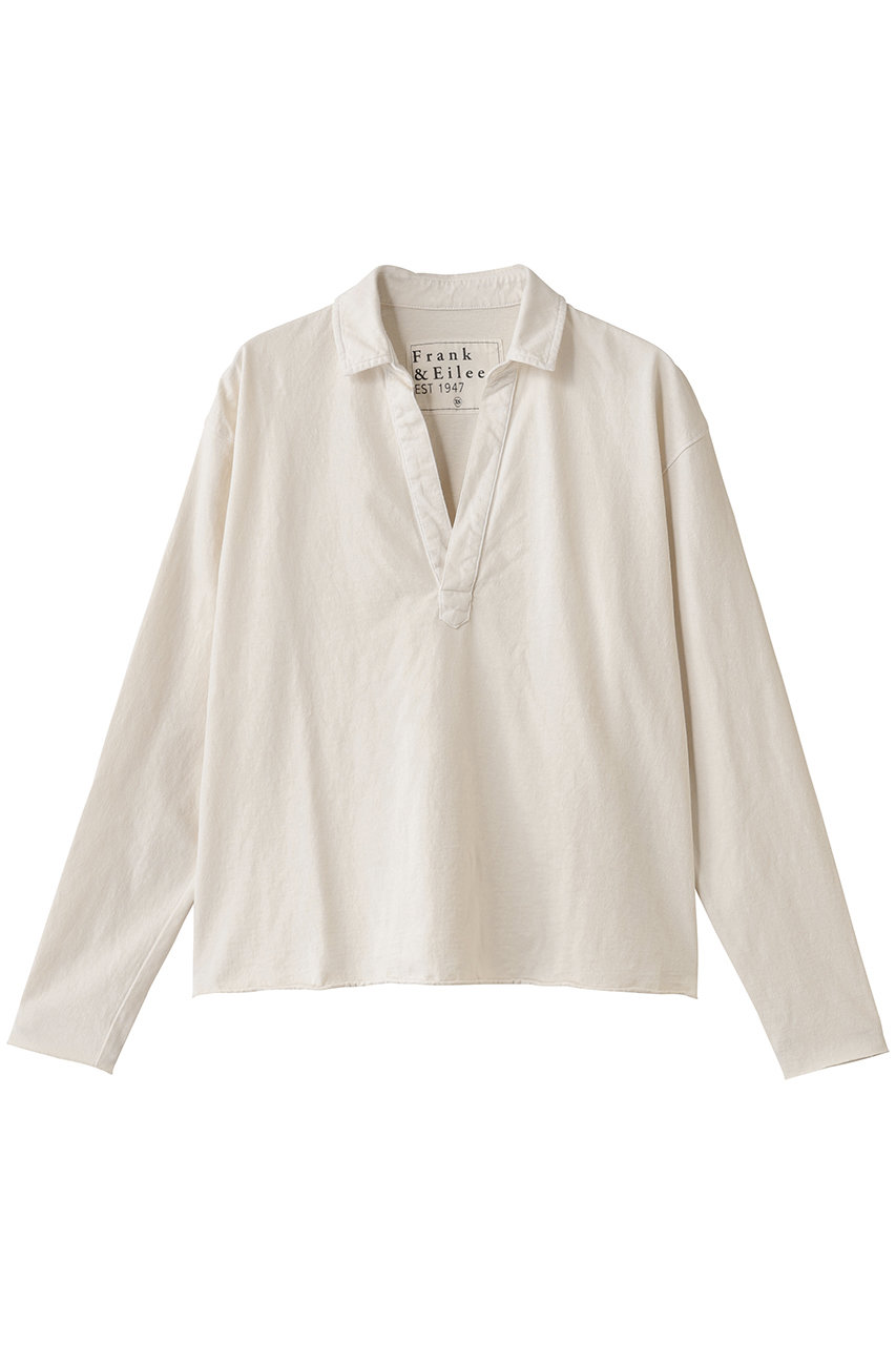 Frank＆Eileen PATRICK VINTAGE JERSEY スキッパーカットソー (オフホワイト, XS) フランク＆アイリーン ELLE SHOP