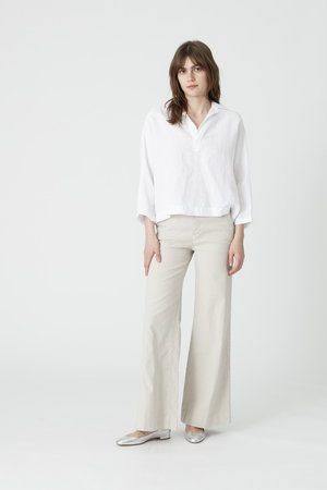 フランク＆アイリーン/Frank＆EileenのGABI ウォッシュドリネン スキッパーシャツ(110400/110403)