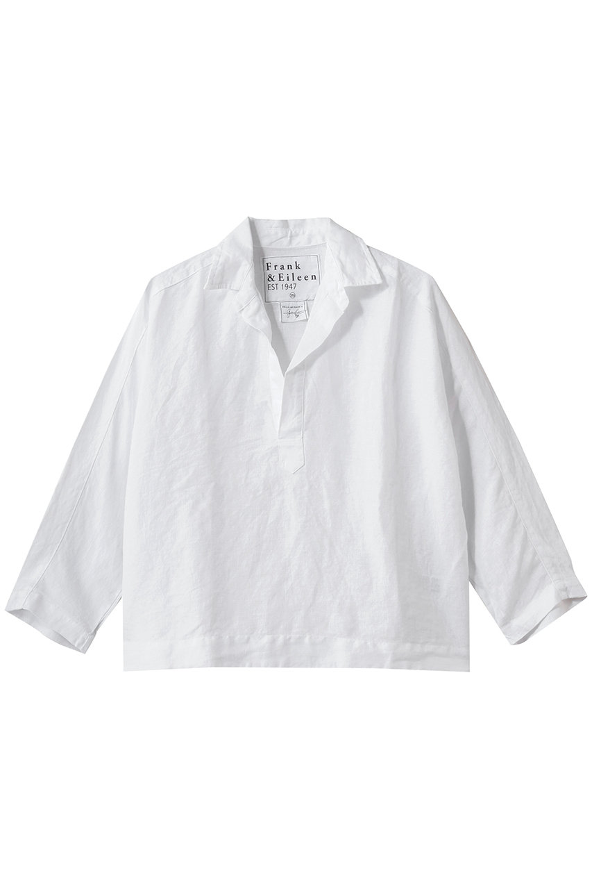 フランク＆アイリーン/Frank＆EileenのGABI ウォッシュドリネン スキッパーシャツ(ホワイト/4310700049)