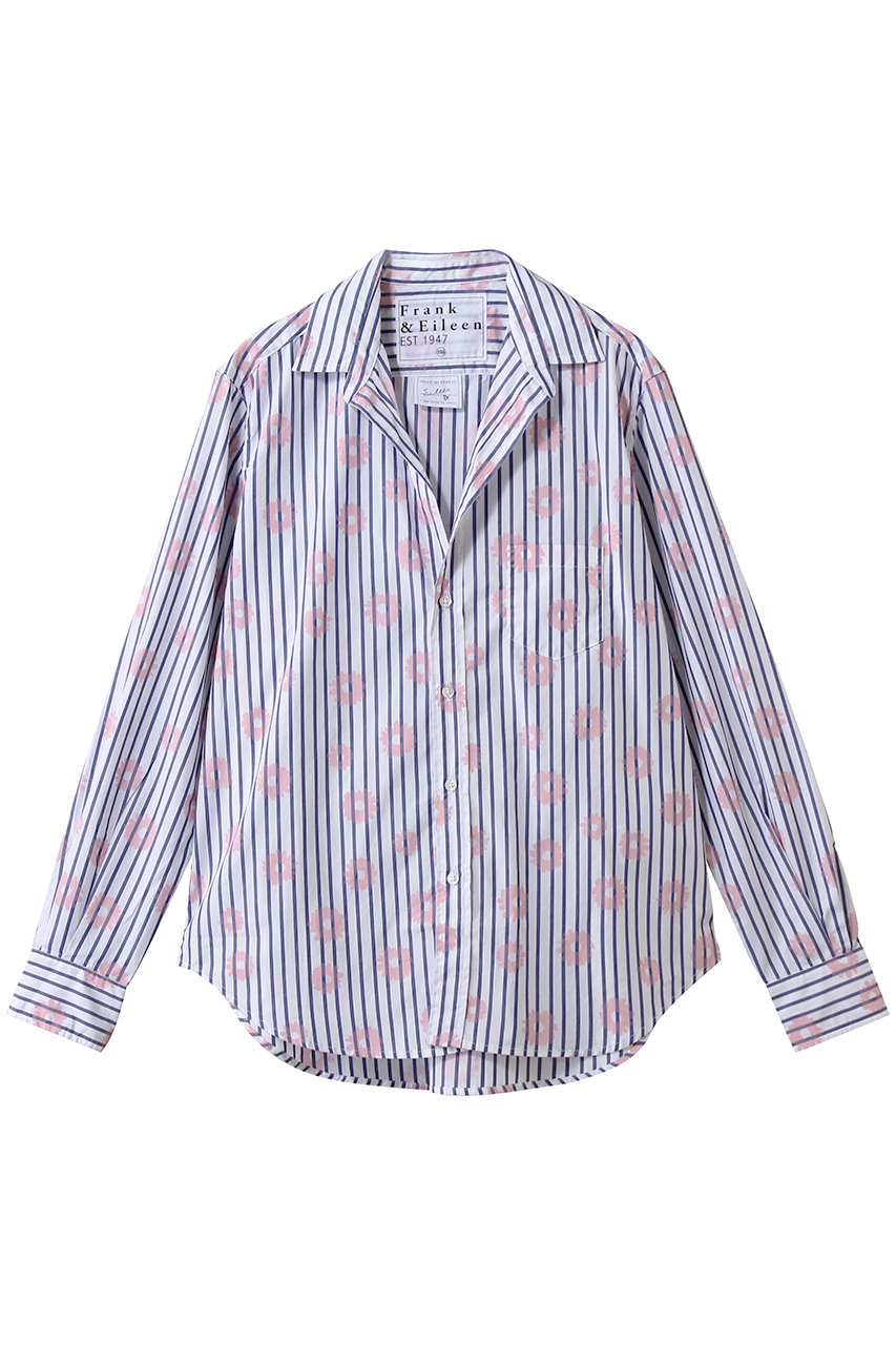 フランク＆アイリーン/Frank＆EileenのEILEEN イタリアンコットン ストライプフラワー シャツ(ライトピンク/4310700125)