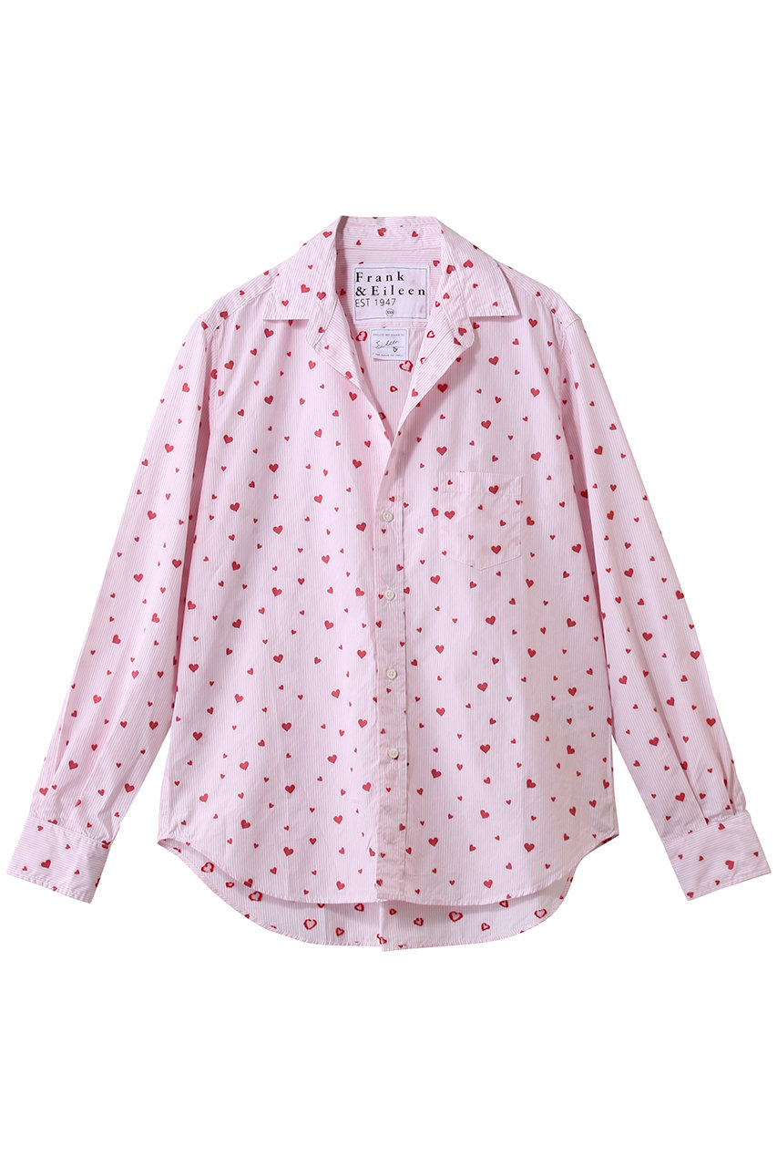 フランク＆アイリーン/Frank＆EileenのEILEEN イタリアンコットン ストライプハート シャツ(ピンク/4310700208)