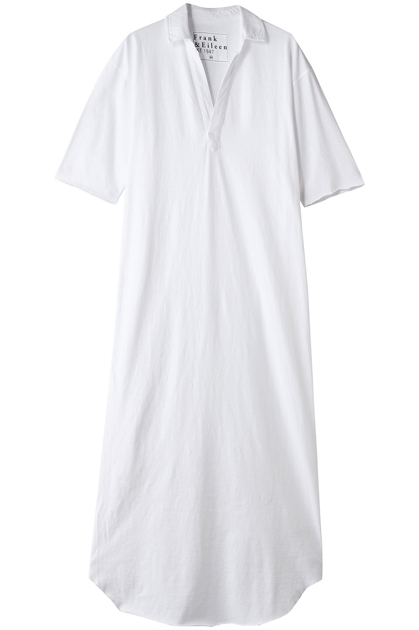 フランク＆アイリーン/Frank＆EileenのLAB VINTAGE JERSEY EMMA マキシ ポロワンピース(ホワイト/4310300222)