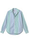EILEEN イタリアンコットン グリーンブルーストライプ シャツ フランク＆アイリーン/Frank＆Eileen グリーンプリント