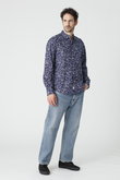 【MEN】 FINBAR イタリアンコットン ネイビーブロッサム シャツ フランク＆アイリーン/Frank＆Eileen