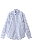 【MEN】 FINBAR イタリアンコットン ホエールストライプ シャツ