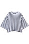 LAB VINTAGE JERSEY 7分袖カットソー ボーダー シャツ フランク＆アイリーン/Frank＆Eileen ホワイトネイビー