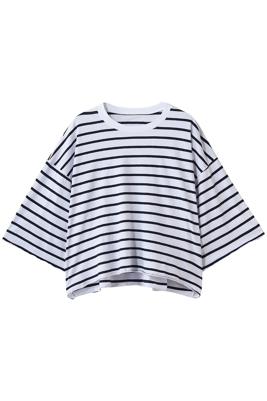 フランク＆アイリーン/Frank＆EileenのLAB VINTAGE JERSEY 7分袖カットソー ボーダー シャツ(ホワイトネイビー/4310900397)