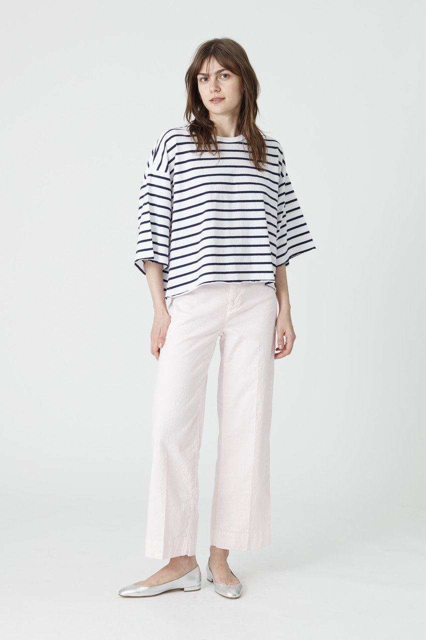 FRANK＆EILEEN ボーダーシャツ Eileen, Relaxed Button-Up Shirt, Navy | Frank & Eileen