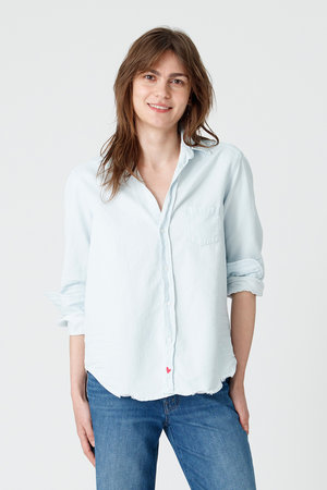 フランク＆アイリーン/Frank＆Eileenの【受注生産】【カスタム刺しゅう】EILEEN ストーンウォッシュドインディゴ ブルーデニムシャツ