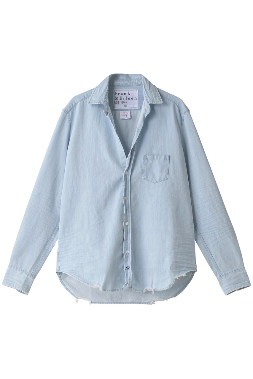 【カスタム刺しゅう】EILEEN ストーンウォッシュドインディゴ ブルーデニムシャツ