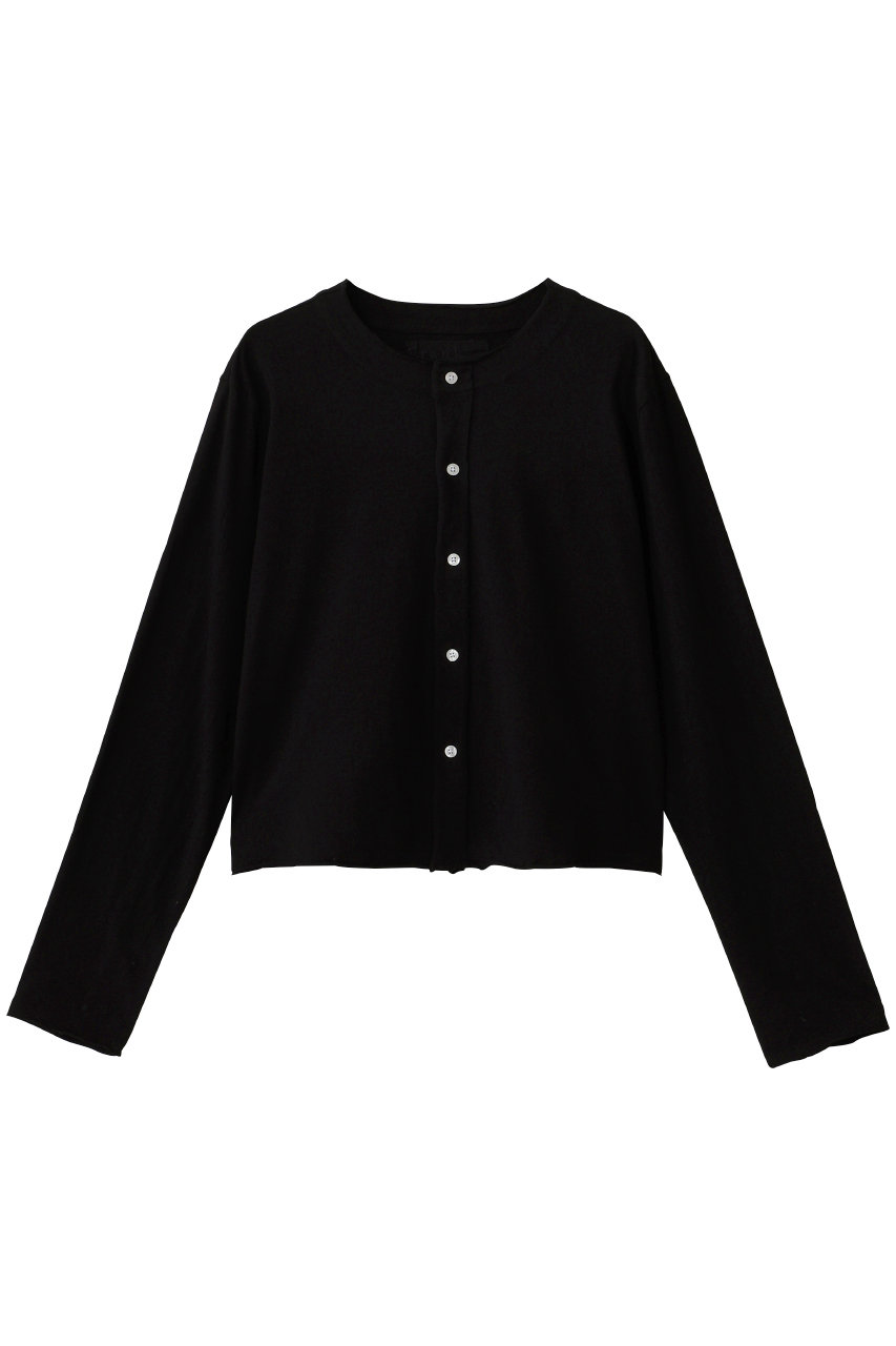 Frank＆Eileen VINTAGE JERSEY カットソーカーディガン (ブラック, XS) フランク＆アイリーン ELLE SHOP