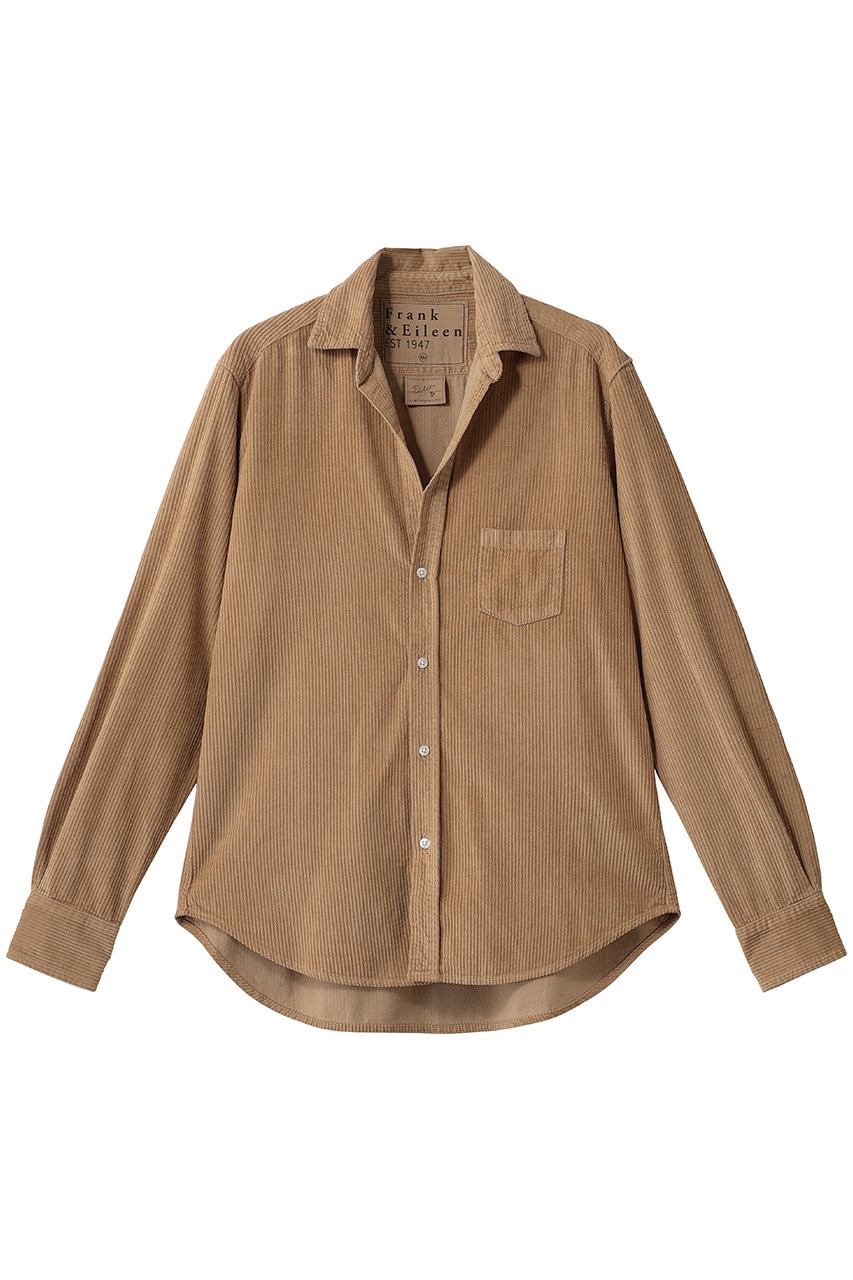 Frank＆Eileen EILEEN イタリアンコーデュロイ シャツ (キャメル, XS) フランク＆アイリーン ELLE SHOP