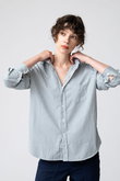 EILEEN イタリアンコットン ストライプシャツ