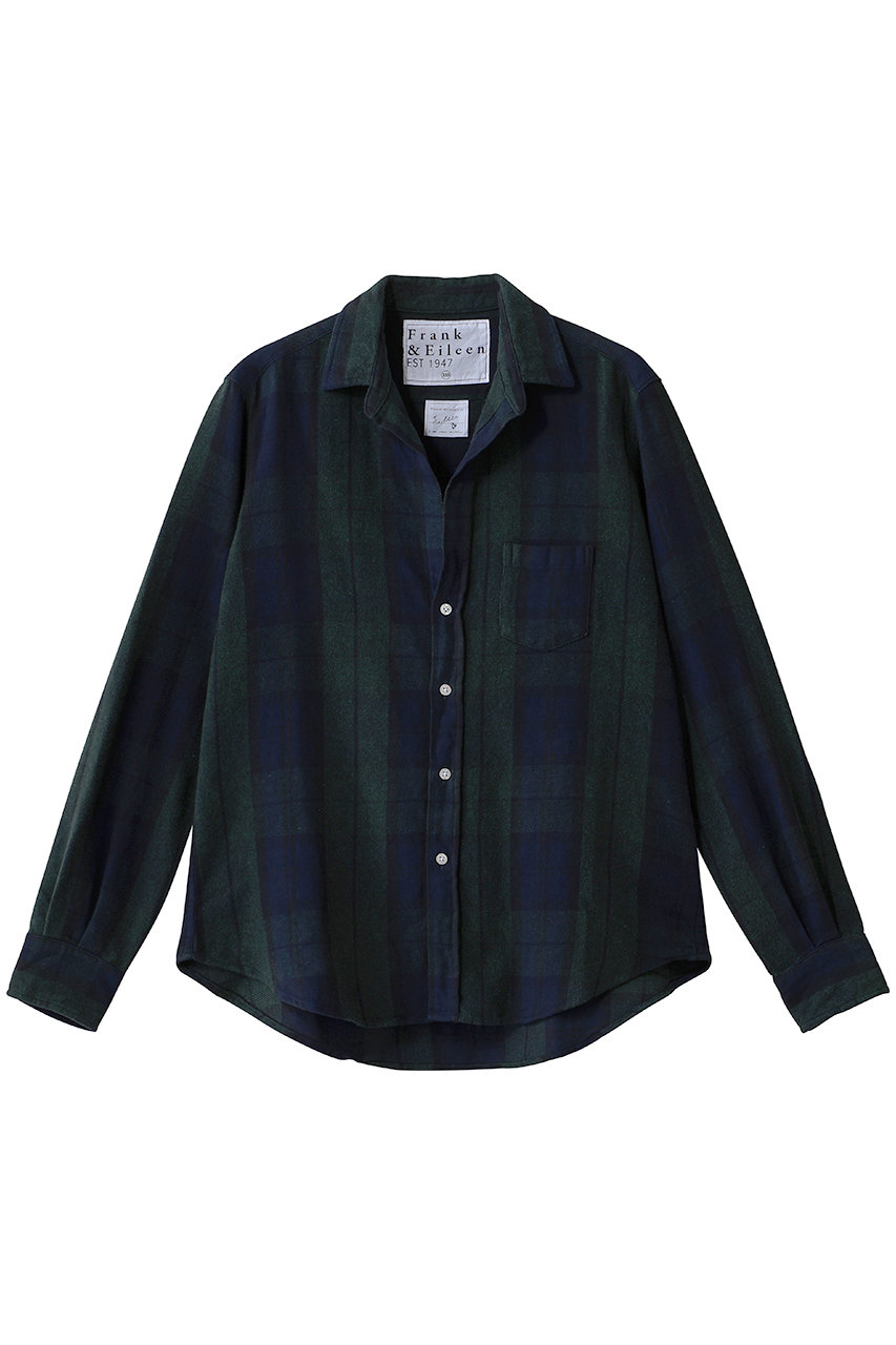 Frank＆Eileen EILEEN イタリアンコットン シャツ (ダークグリーン, S) フランク＆アイリーン ELLE SHOP