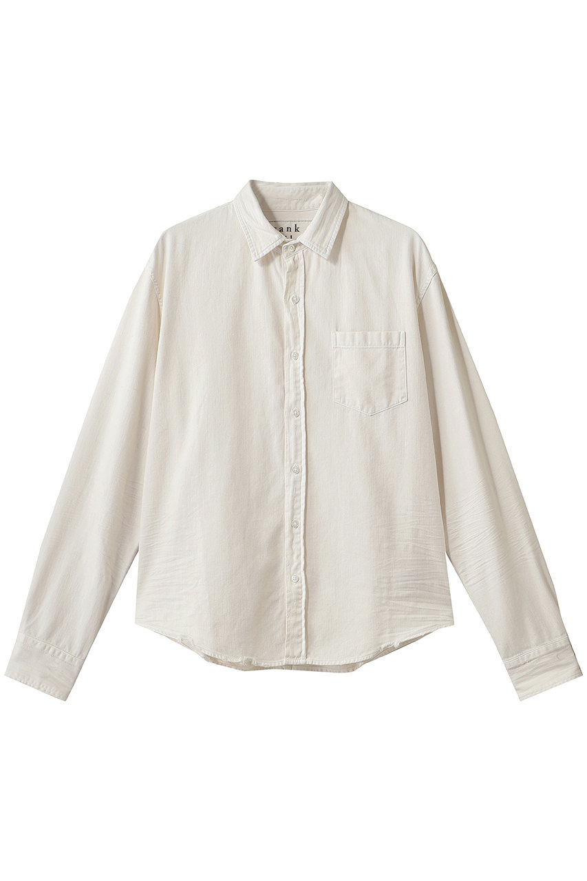 Frank＆Eileen 【MEN】 LUKE イタリアンインディゴデニム シャツ (オフホワイト, L) フランク＆アイリーン ELLE SHOP