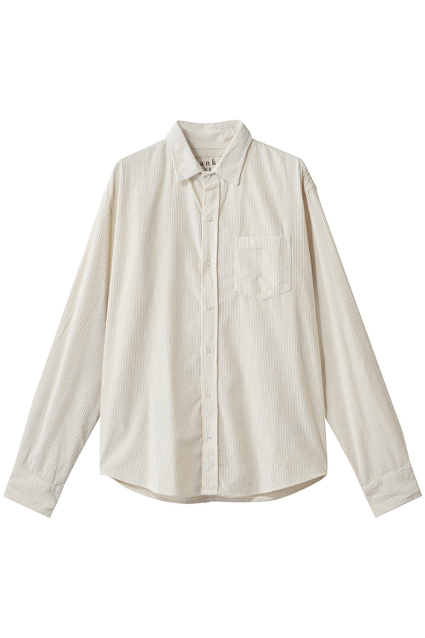 Frank＆Eileen 【MEN】 LUKE イタリアンコーデュロイ シャツ (オフホワイト, XS) フランク＆アイリーン ELLE SHOP