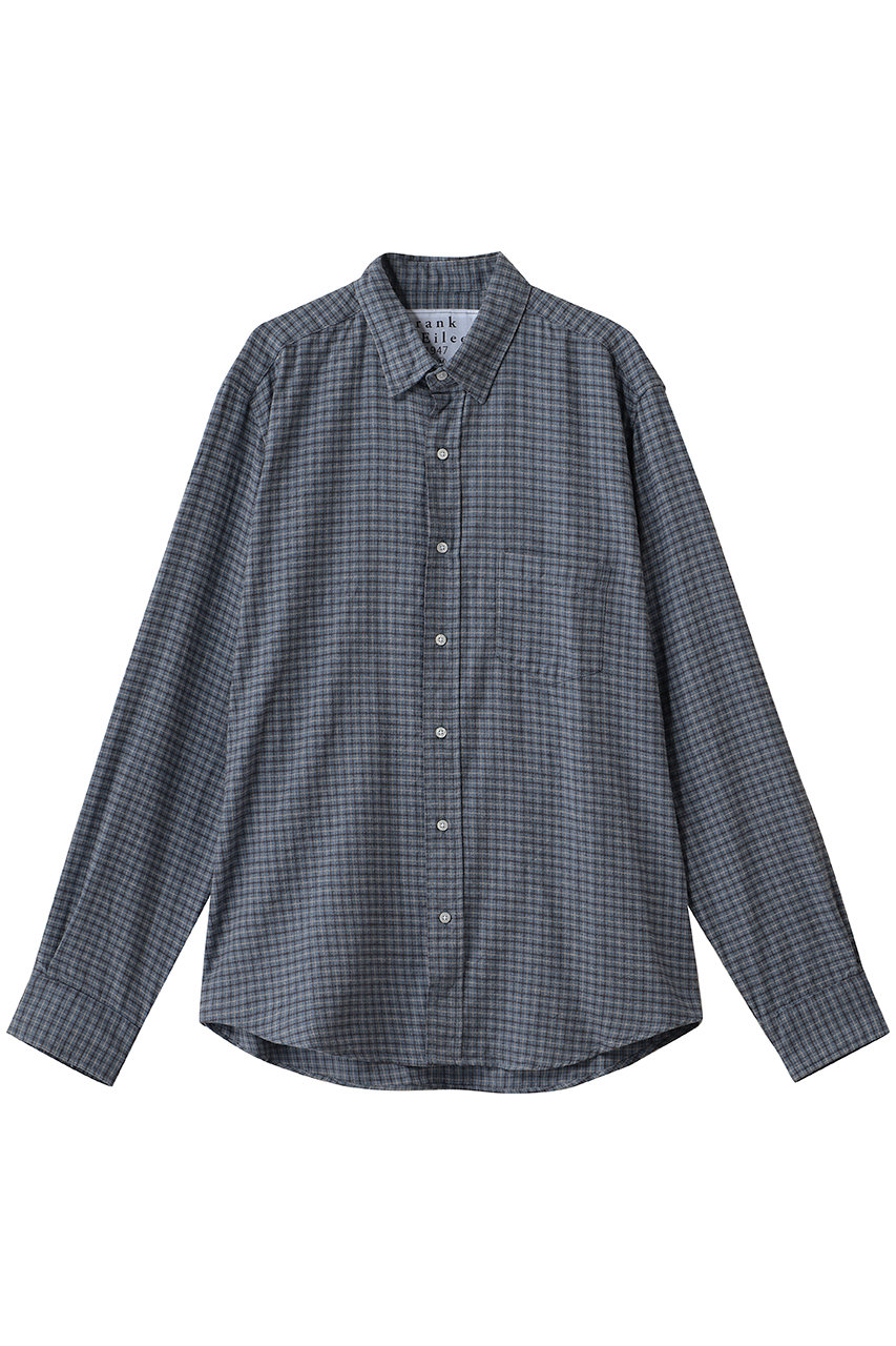 Frank＆Eileen 【MEN】 DON イタリアンフランネル チェックシャツ (ブルー, L) フランク＆アイリーン ELLE SHOP