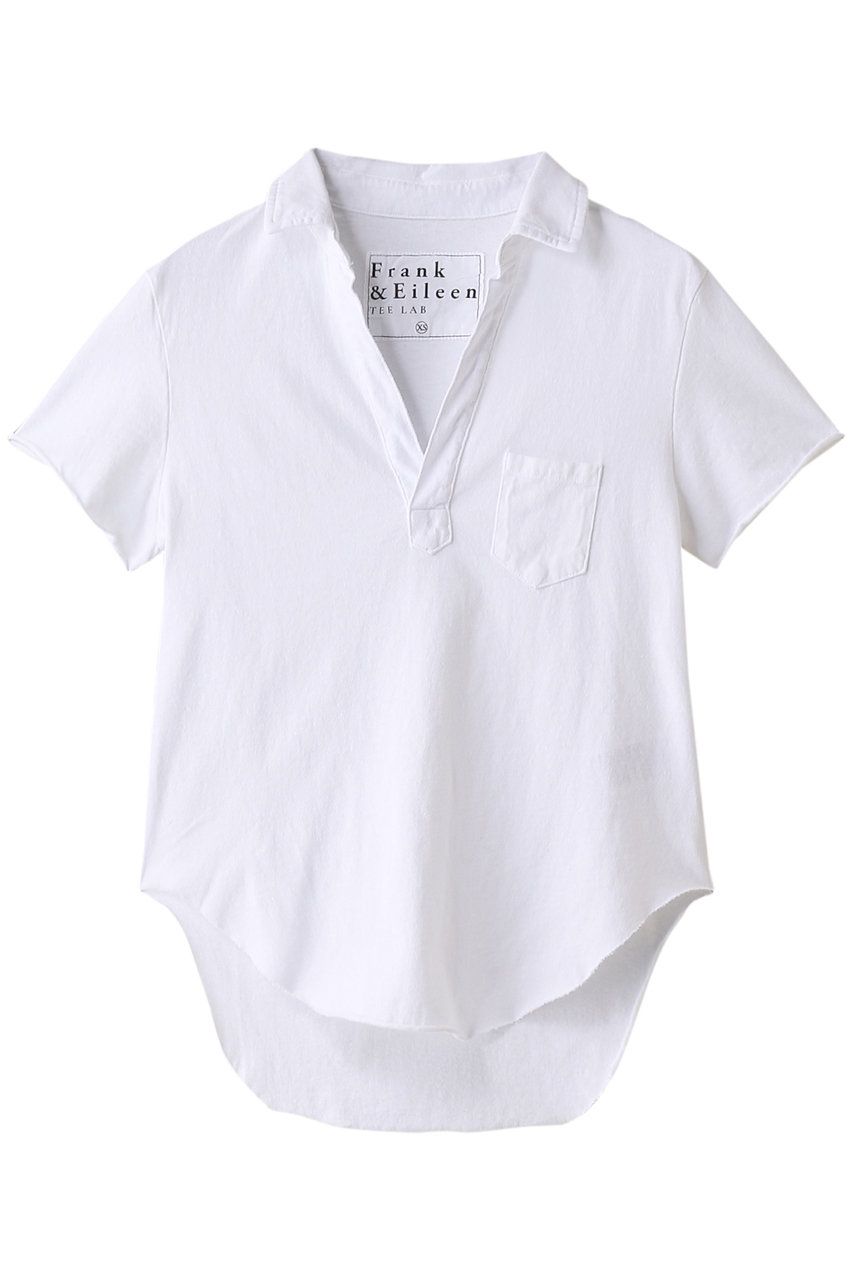Frank&Eileen フランク&アイリーン 【tee lab】HERITAGE JERSEY オープンカラーコットンシャツ ホワイト