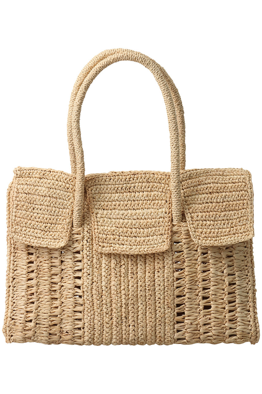 Maison N H Paris メゾン エヌ アッシュ パリ Dahlia Mini フラップ付きカゴバッグ ナチュラル の通販 Elleshop エル ショップ