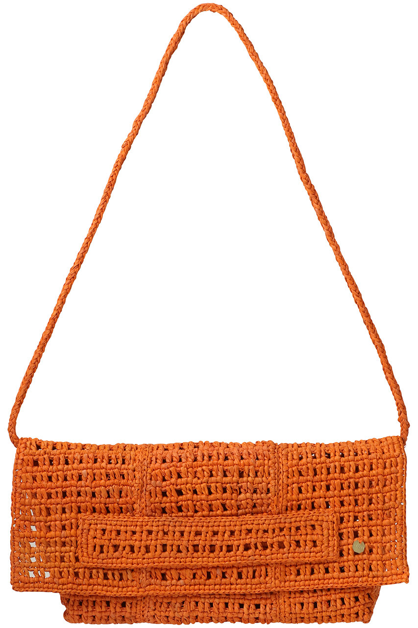 メゾン・エヌ・アッシュ・パリ/MAISON N.H PARISのUMA PETIT 2wayラフィアクラッチバッグ(マンダリン/KL1R08B290)
