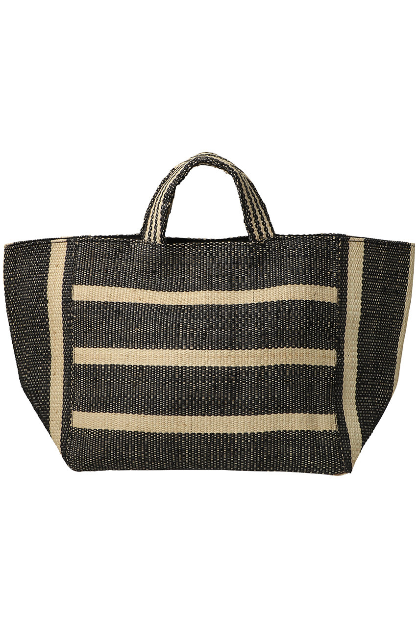 メゾン・エヌ・アッシュ・パリ/MAISON N.H PARISのBATIGNOLLES トートバッグ(ナチュラル×ブラックストライプ/IL1R10B272)