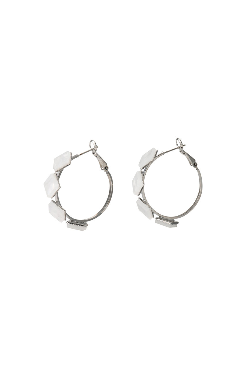 SALE 【50%OFF】 ROSE BUD ローズバッド 【8degrees】ピアス ホワイト