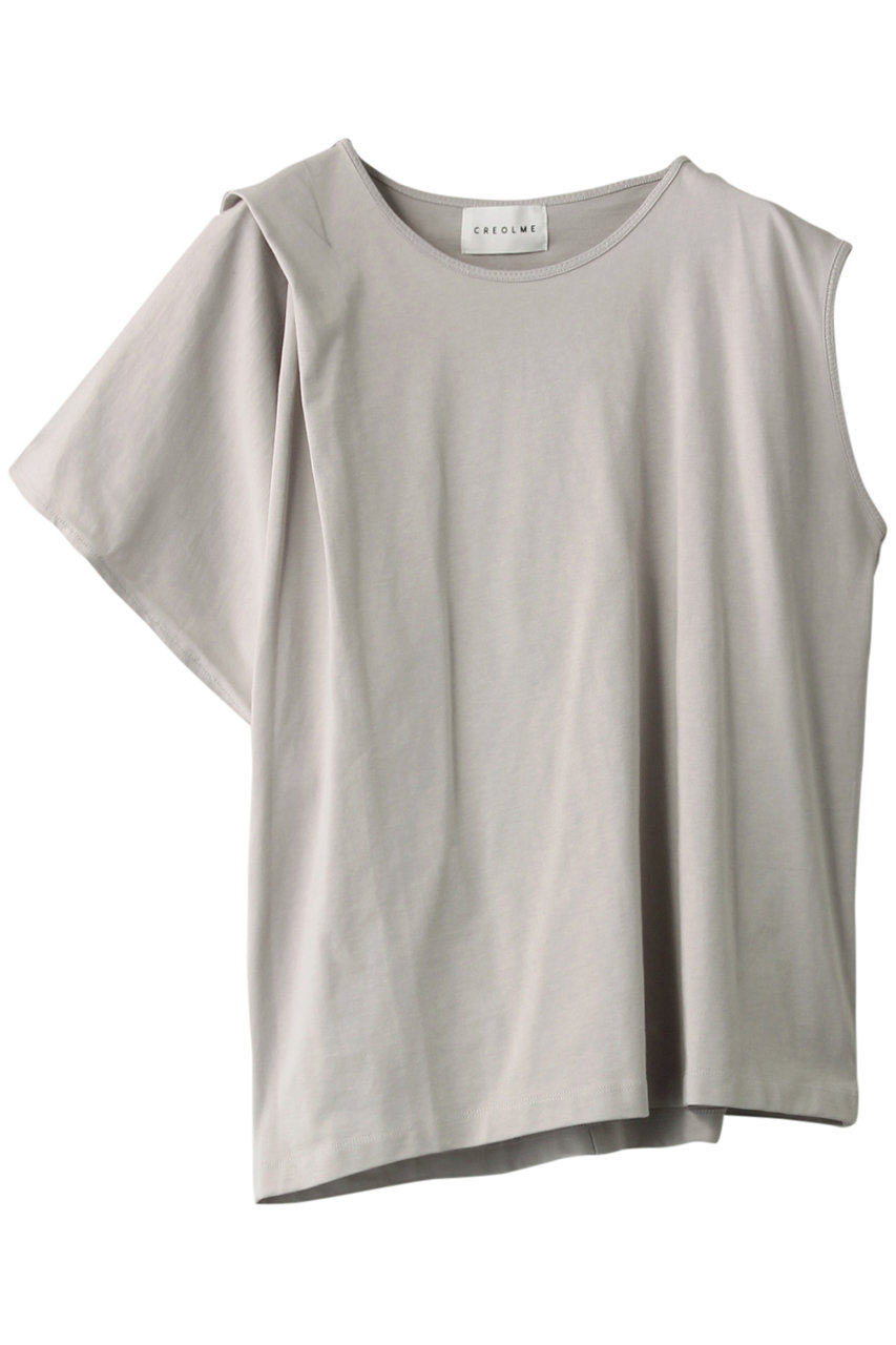 SALE 【50%OFF】 ROSE BUD ローズバッド 【CREOLME】アシンメトリートップス グレー
