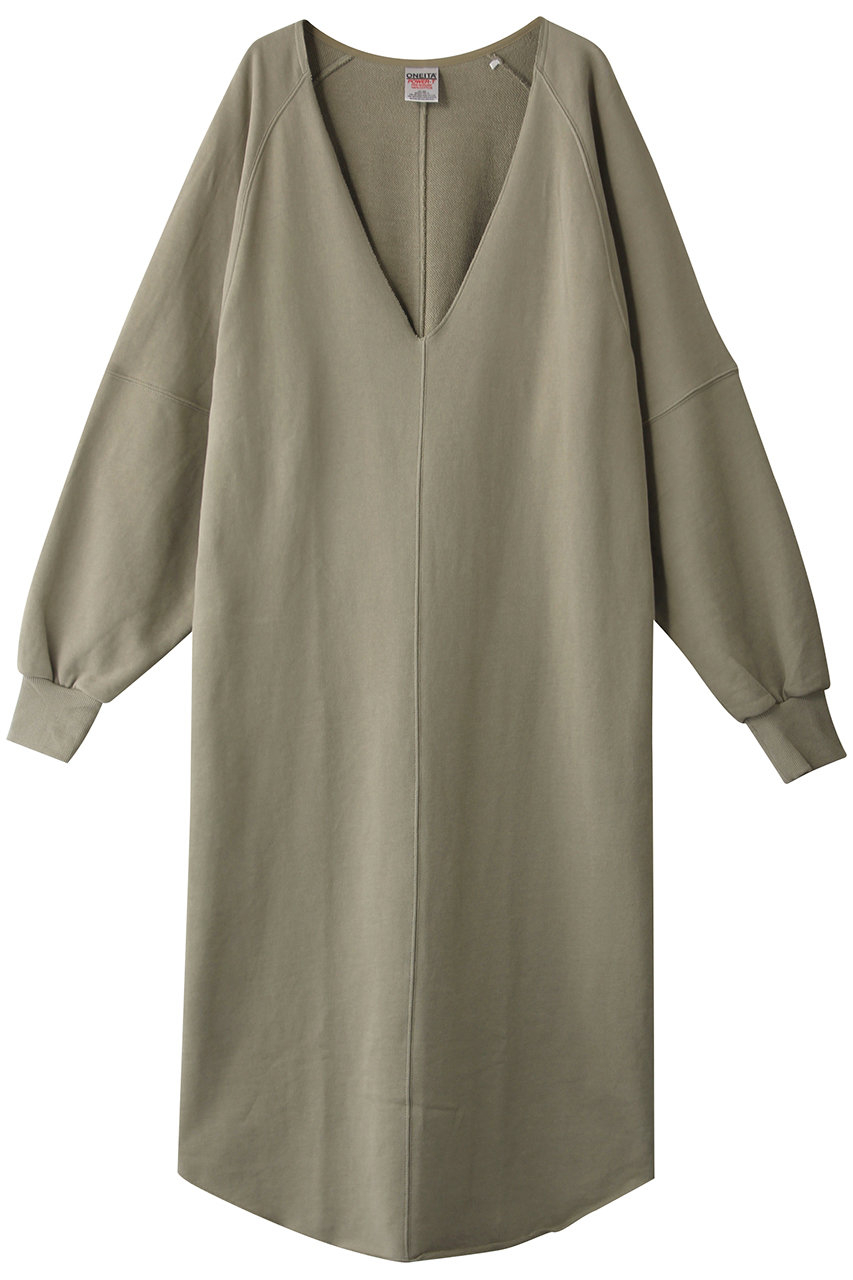 Rose Bud ローズバッド Creolme 深vネックコットンワンピース カーキ の通販 Elleshop エル ショップ