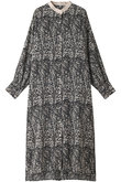 【P.P】柄ラメシャツワンピース