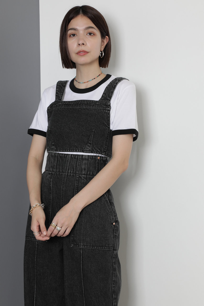 SALE 【30%OFF】 ROSE BUD ローズバッド デニムビスチェ ブラック