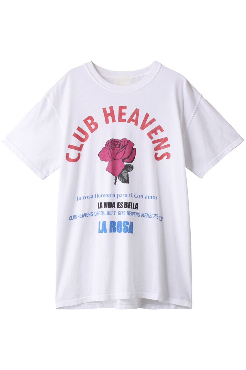 ROSE BUD 【GENE HEAVENS】クラブヘヴンズTシャツ (ホワイト, F) ローズバッド ELLE SHOP