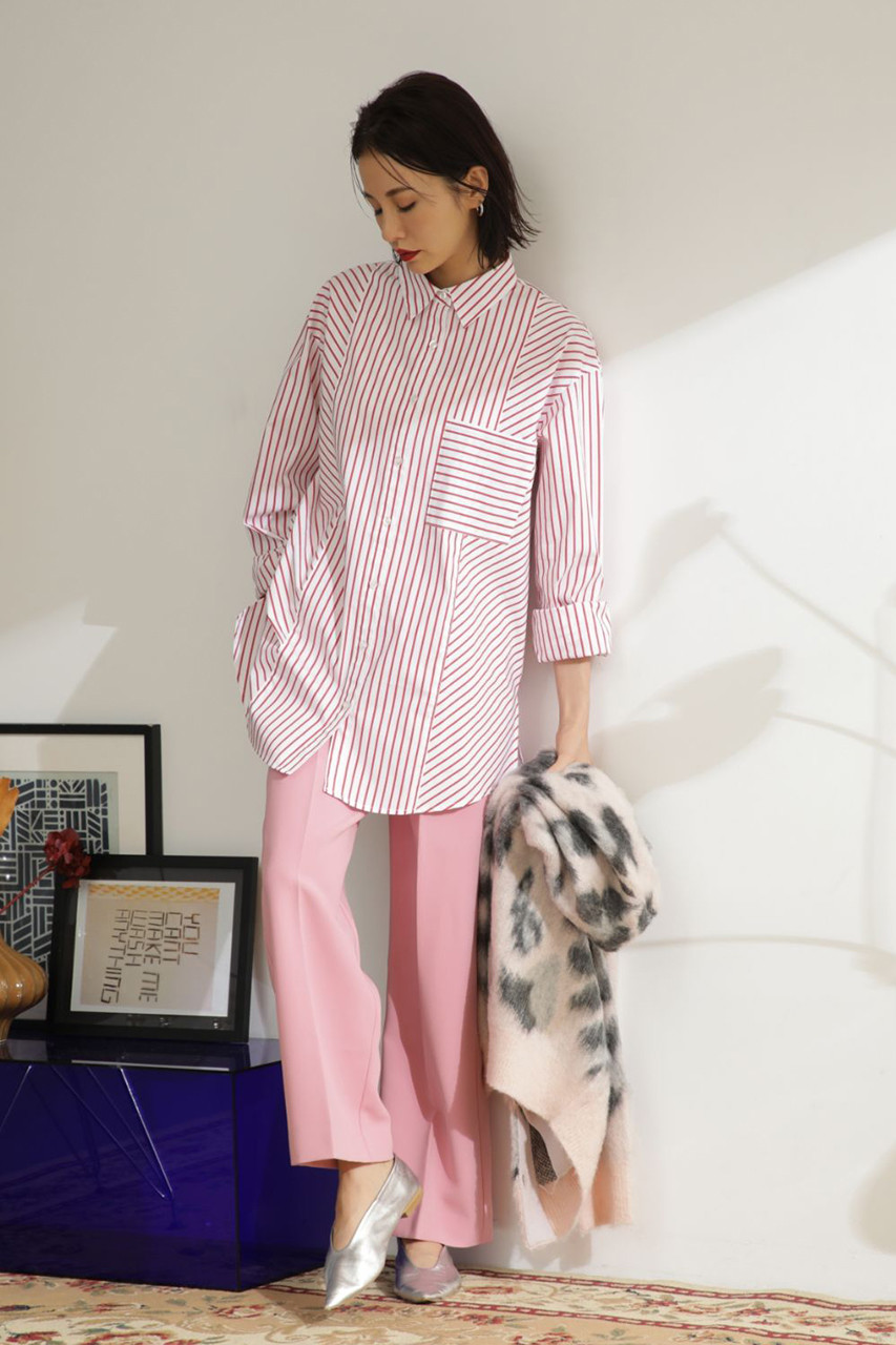 Rose Bud ローズバッド 予約販売 ストライプシャツ レッド の通販 Elleshop エル ショップ