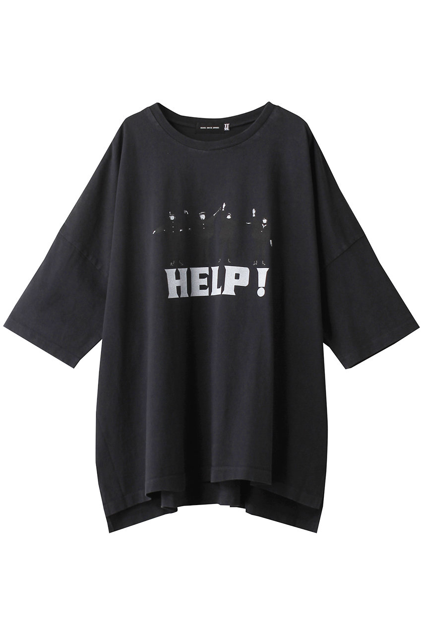ROSE BUD 【GOOD ROCK SPEED】HELP！ Tシャツ (ブラック, F) ローズバッド ELLE SHOP
