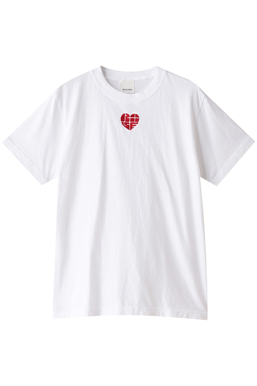 ローズバッド/ROSE BUDのROSE HEART Tシャツ(ホワイト/6004113061)