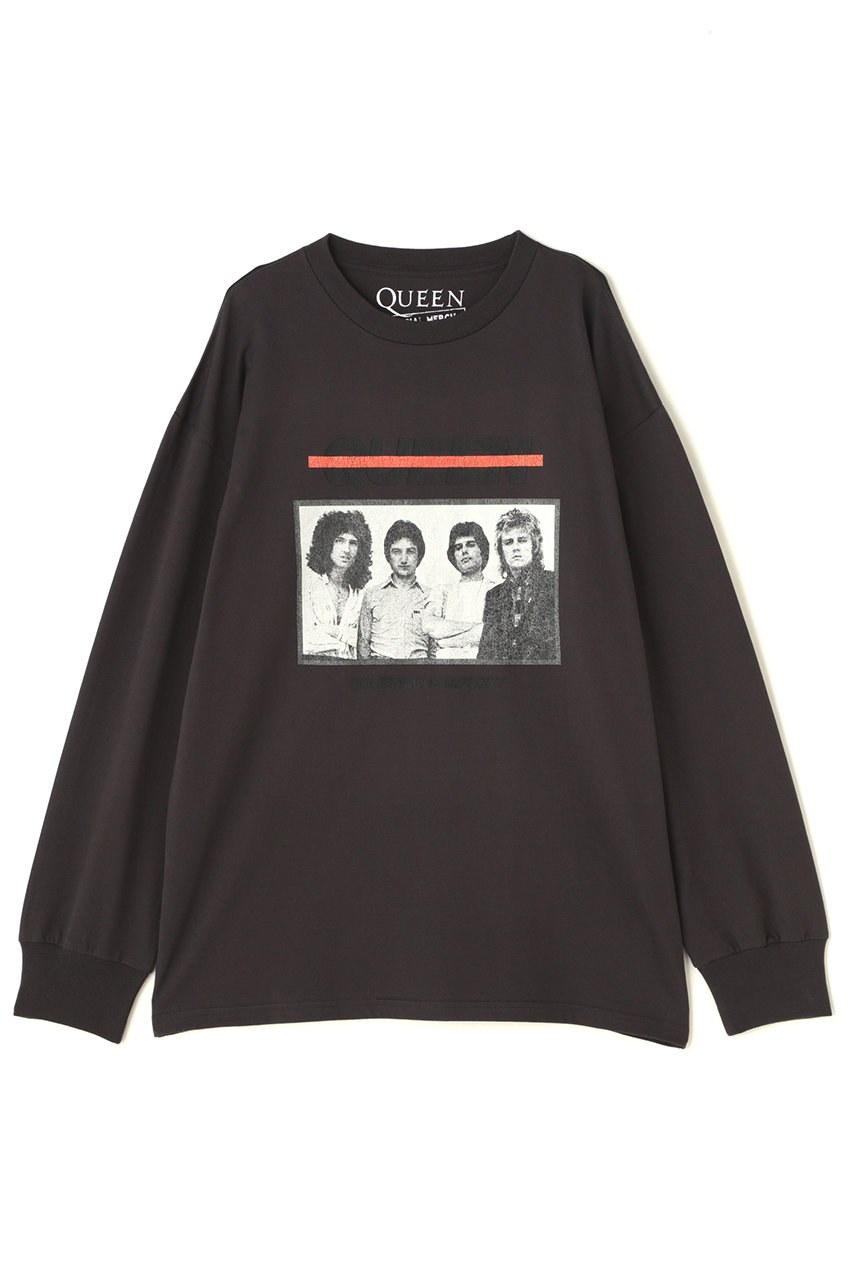 ローズバッド/ROSE BUDのQUEEN フォトプリントロングTシャツ(ブラック/6004213203)