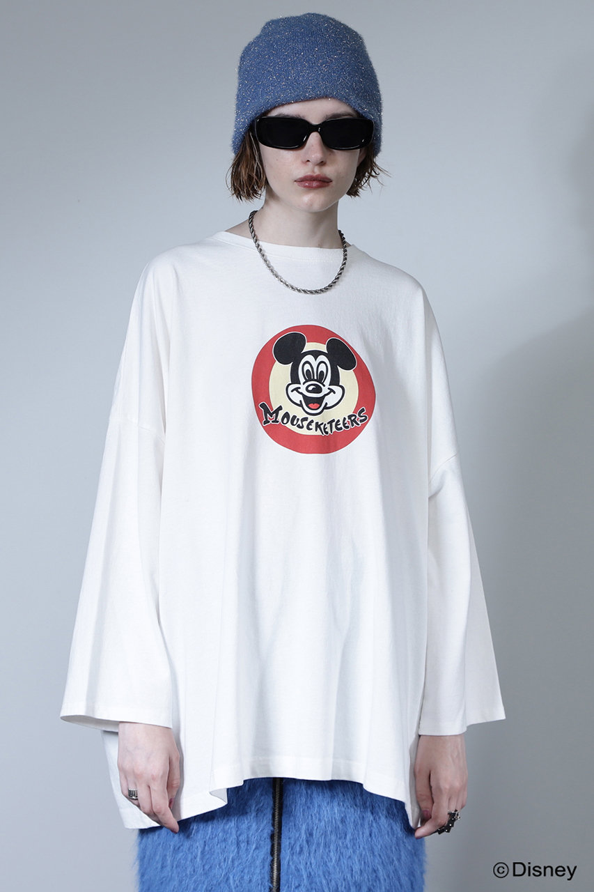 ローズバッド/ROSE BUDのcircle MICKEY MOUSE ロングTシャツ(ホワイト/6004213227)