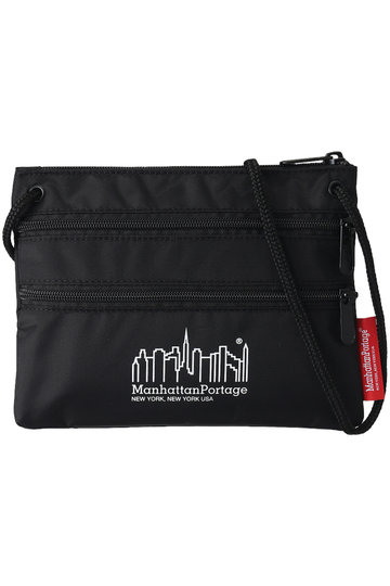 ROSE BUD ローズバッド 【Manhattan Portage】Triple Zipper Pouch ブラック