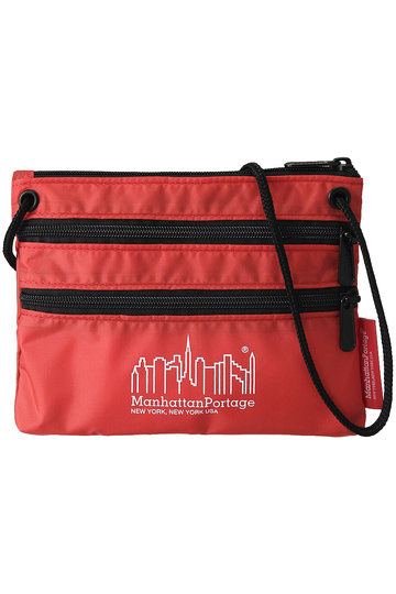 ROSE BUD ローズバッド 【Manhattan Portage】【ROSE BUD別注】CORDURA(R) Lite Collection Triple Zipper Pouch レッド