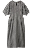 【B.B】コットンリネンストライプワンピース